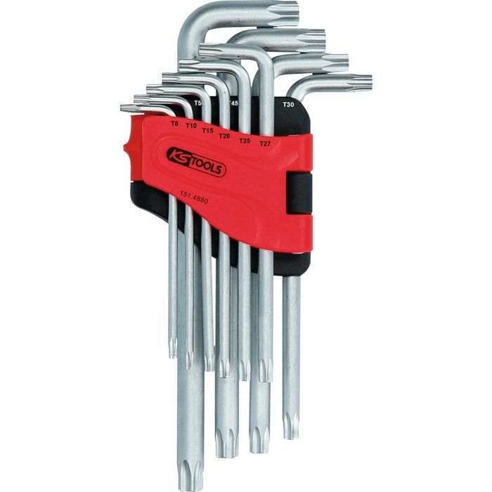 Jeu de 10 clés torx coudées longue - KS Tools
