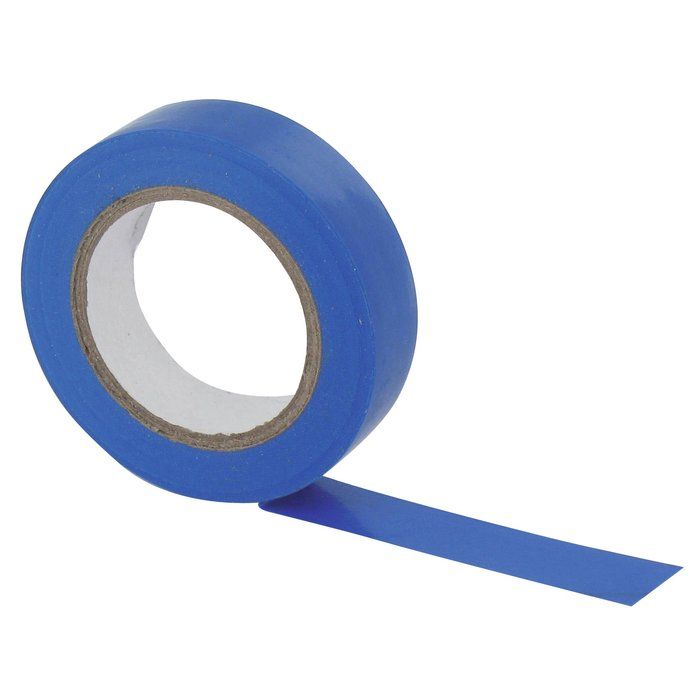 Ruban adhésif isolant bleu - 15 mm - 10 m - Dhome