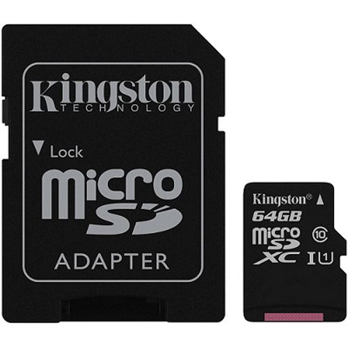 Carte mémoire micro SDHC 64Go (avec adaptateur SD)