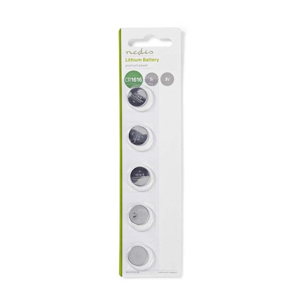 Pack de 5 piles bouton Lithium 3V - CR1616 – Image 2