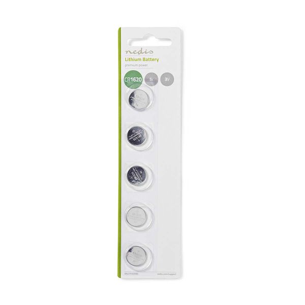 Pack de 5 piles bouton Lithium 3V - CR1620 – Image 2