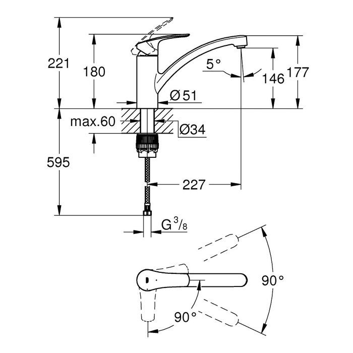 Mitigeur évier - Eurosmart 2021 - Grohe – Image 2