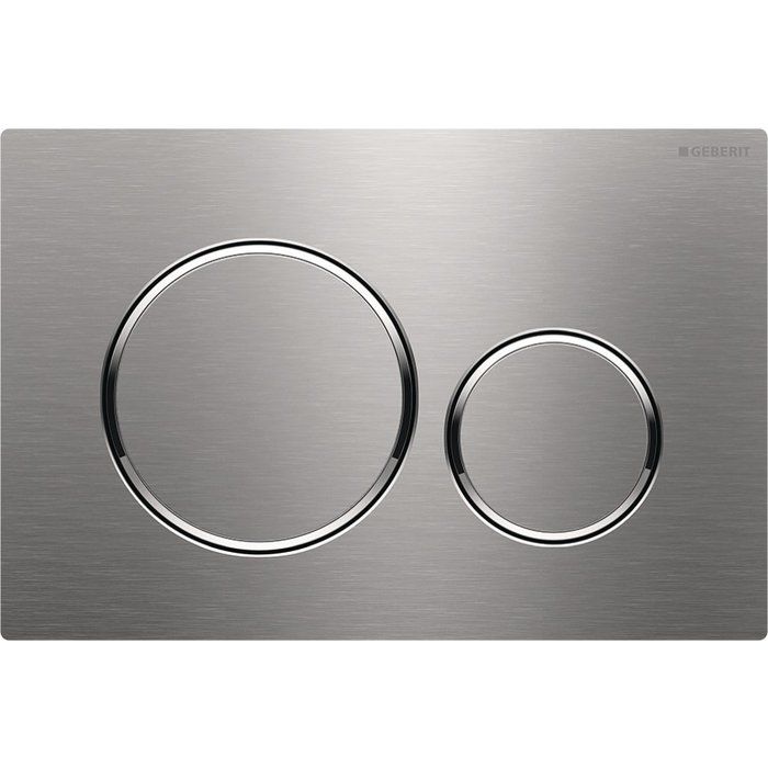 Plaque de commande acier brossé - Double touche - Sigma20 - Geberit
