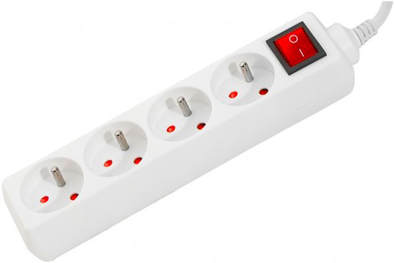 Multiprise électrique 4 prises avec interrupteur
