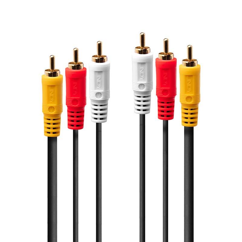 Câble audio vidéo 3 x RCA Premium