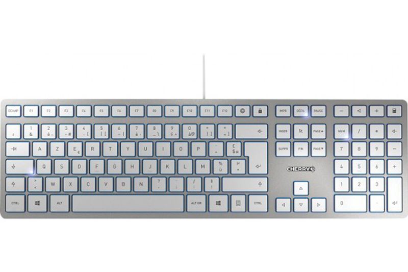 Clavier CHERRY KC 6000 USB argent/blanc