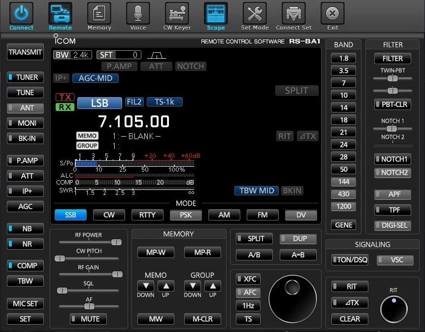 Logiciel de contrôle à distance Icom RS-BA1V2 – Image 2